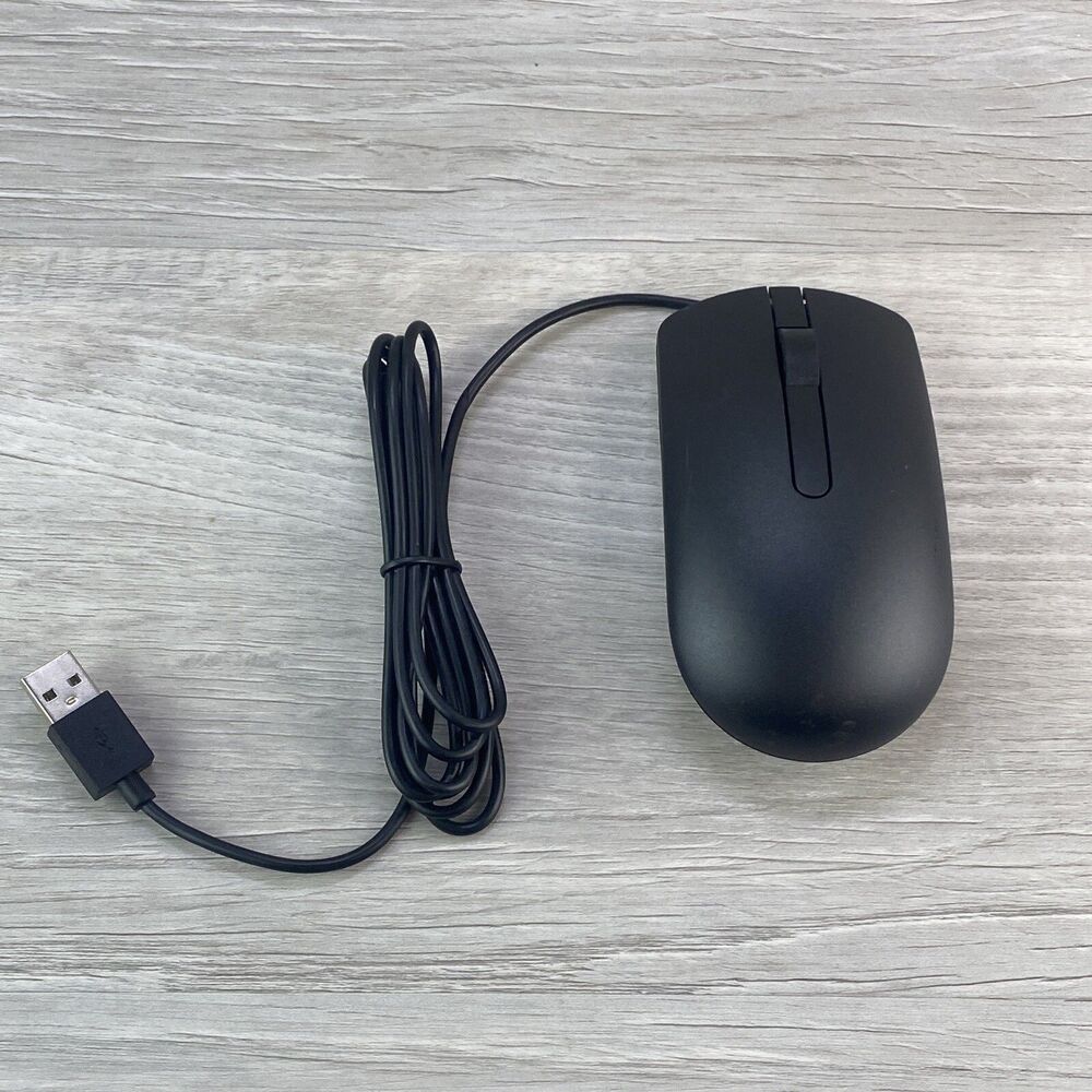 Dell Optical USB Mouse - 1000 DPI and Scroll Wheel - 0PRDV9 MS116T1 - Black